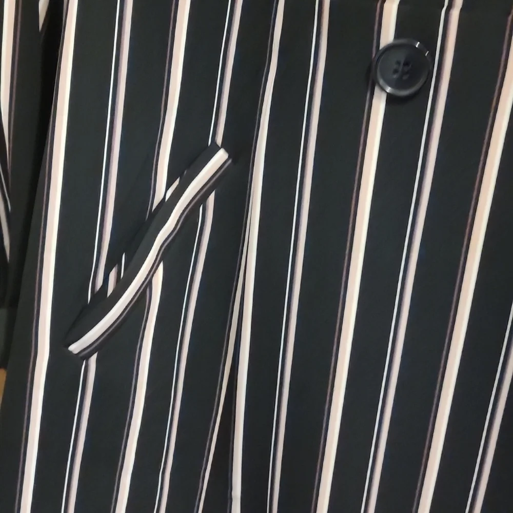 Torrid Black, Pink and White Striped Jacket - Picture 3 of 13